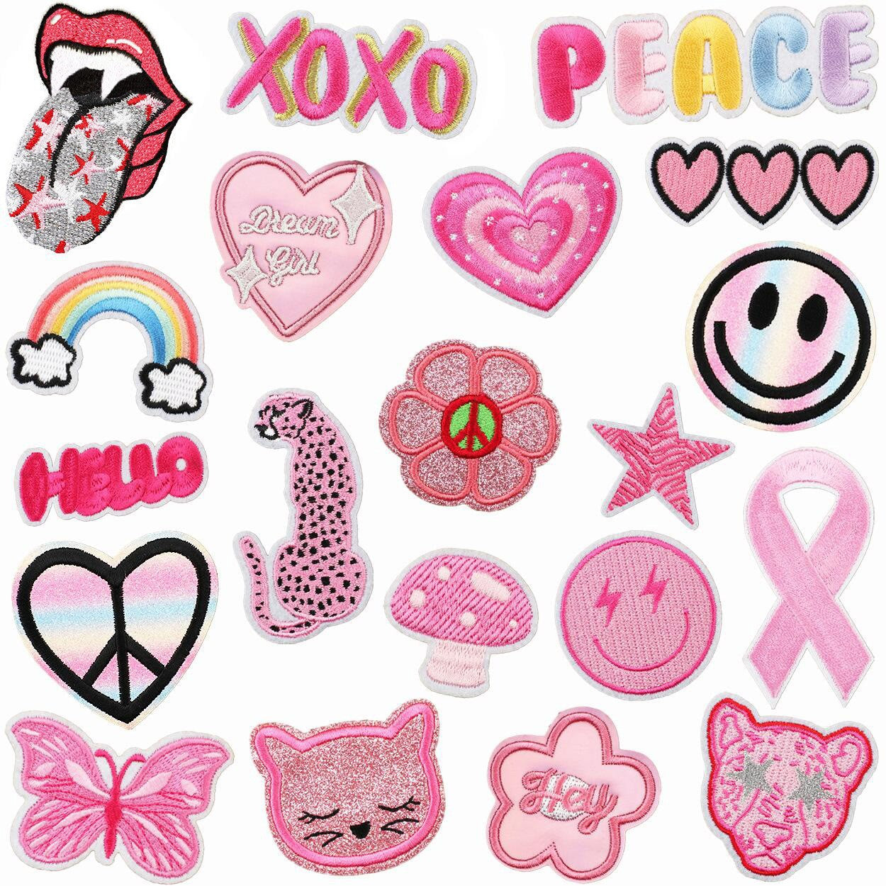 Pink Leopard Embroidered Patch