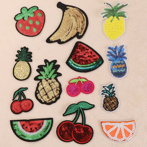 Sequin Fruit Embroidered Patch