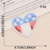 Sequin Heart Embroidered Patch