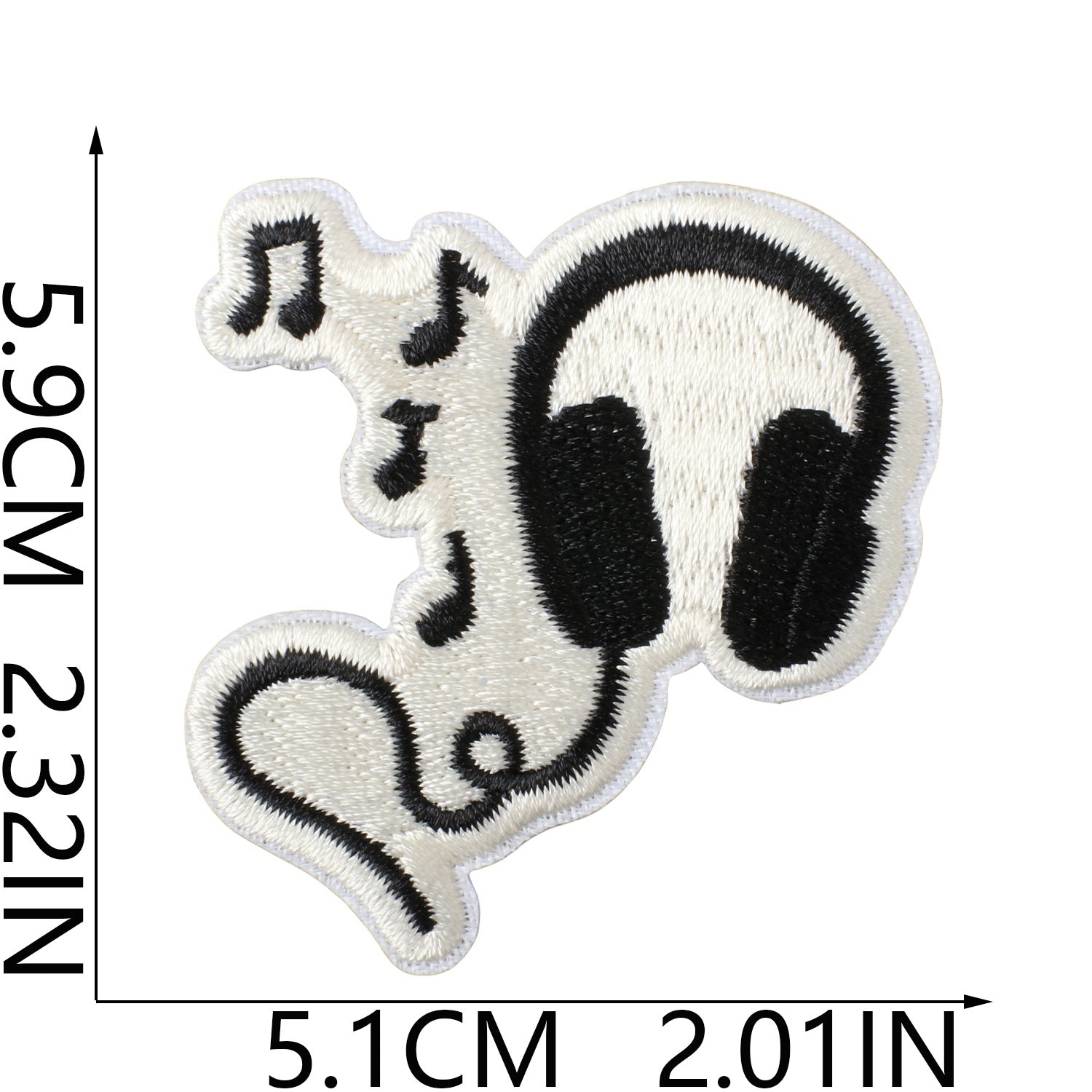 Music Note Embroidered Patch