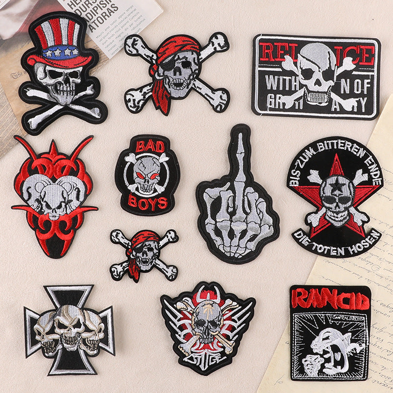 Skull Embroidered Patch