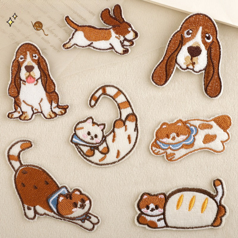 Self-Adhesive Dog and Cat Embroidered Patch