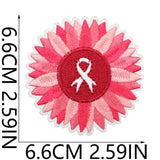 Pink Ribbon Embroidered Patch