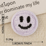 Heart Smiley Embroidered Patch