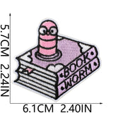 Bookworm Embroidered Patch