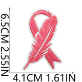 Pink Ribbon Embroidered Patch