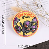 Round Character Embroidered Patch