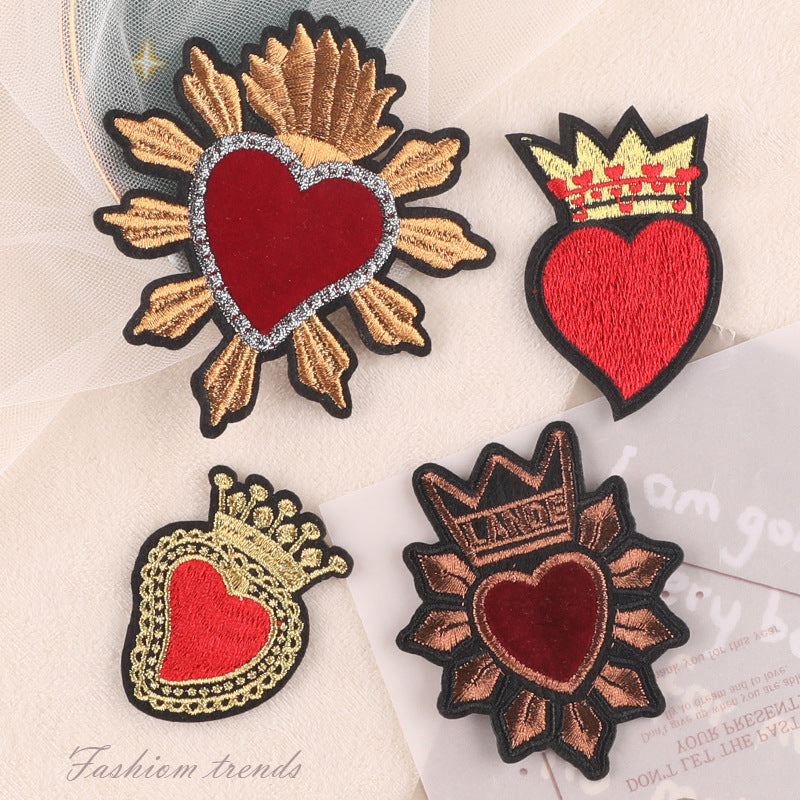 Heart Embroidered Patch