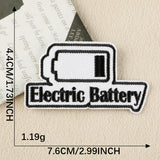 Black and White Embroidered Patch