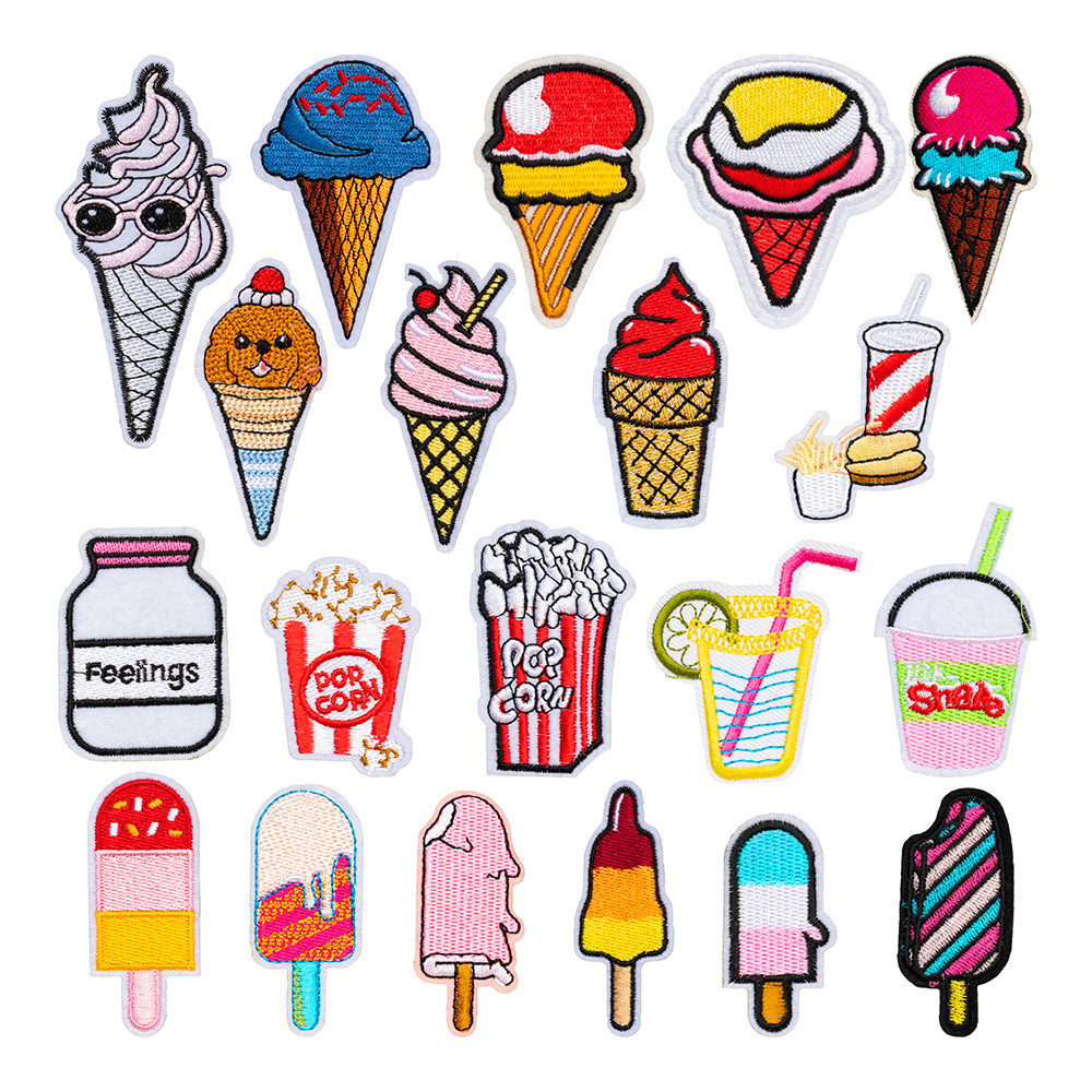 Ice Cream Embroidered Patch