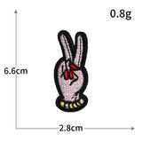 Hand Gesture Embroidered Patch
