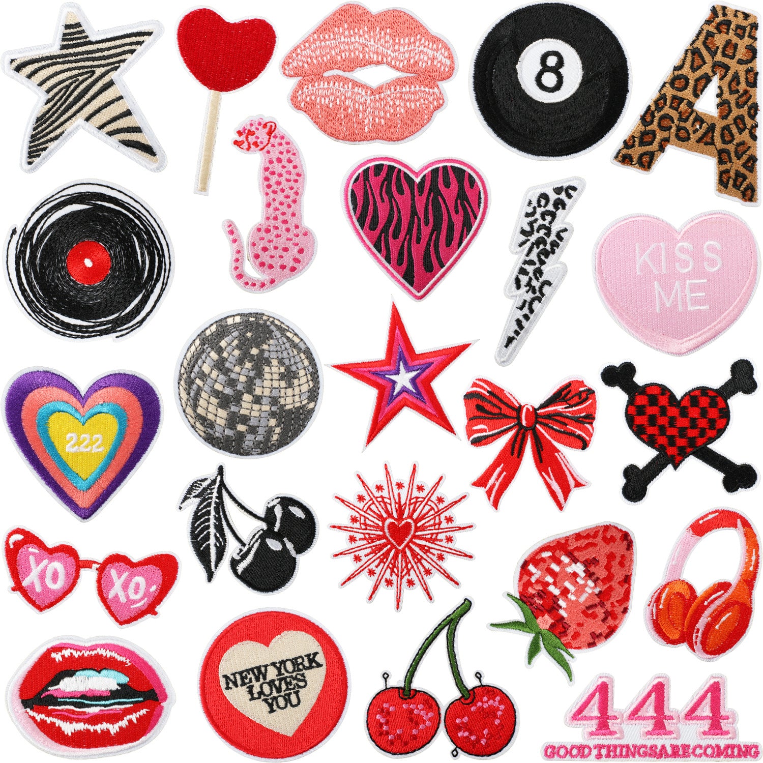 Star Lip Embroidered Patch