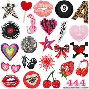 Star Lip Embroidered Patch