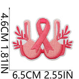 Pink Ribbon Embroidered Patch