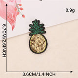 Sequin Fruit Embroidered Patch