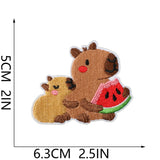Surfing Capybara Embroidered Patch