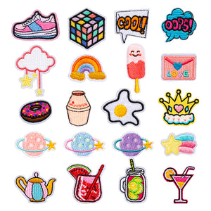 Mini Pink Embroidered Patch