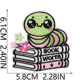 Bookworm Embroidered Patch