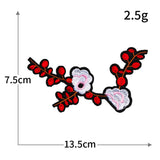 Rose Plum Blossom Embroidered Patch