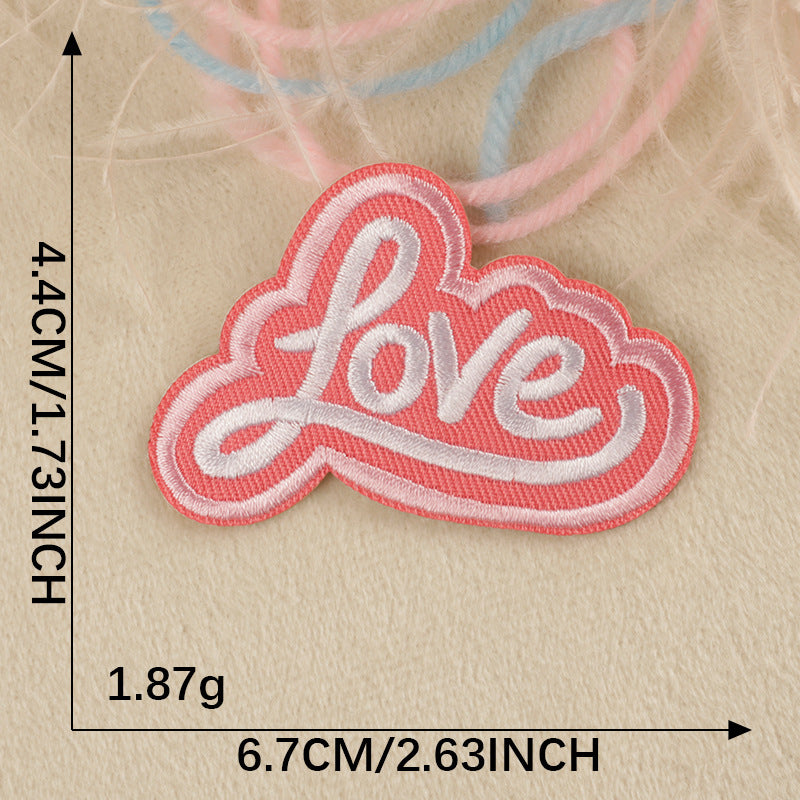 Self-Adhesive English Letter Badge Patch