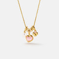 Blush Heart Pearl Charm Necklace