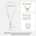 Breaking Dawn Baroque Pearl Pendant Necklace