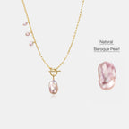 Breaking Dawn Purple Baroque Pearl Pendant Necklace