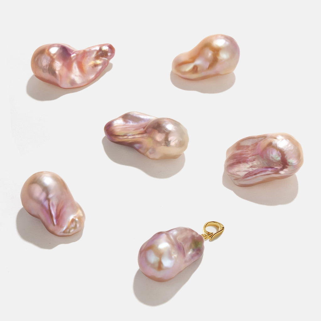 Breaking Dawn Purple Baroque Pearl Pendant Necklace