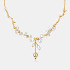 Floriography Keshi Pearl Branch Necklace