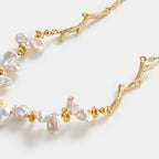 Floriography Keshi Pearl Branch Necklace