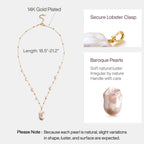 Gypsophila White Baroque Pearl Pendant Necklace