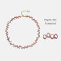 Irregular Choker Purple Pearl Necklace