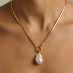 Large Baroque Pearl Pendant Necklace