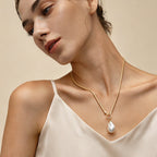 Large Baroque Pearl Pendant Necklace
