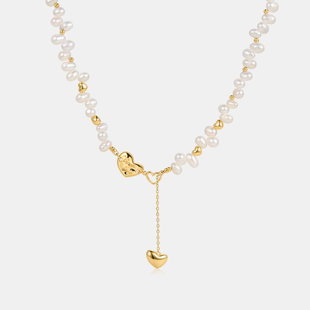 Lucky Heart Pearl Necklace