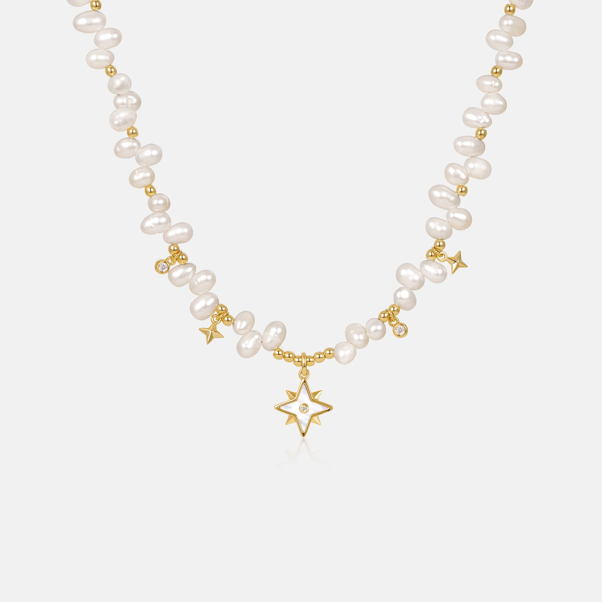 Radiant Star Pearl Necklace