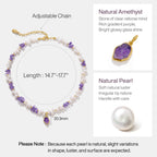 Raw Amethyst Pearl Necklace