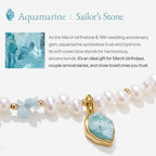 Raw Aquamarine Pearl Necklace