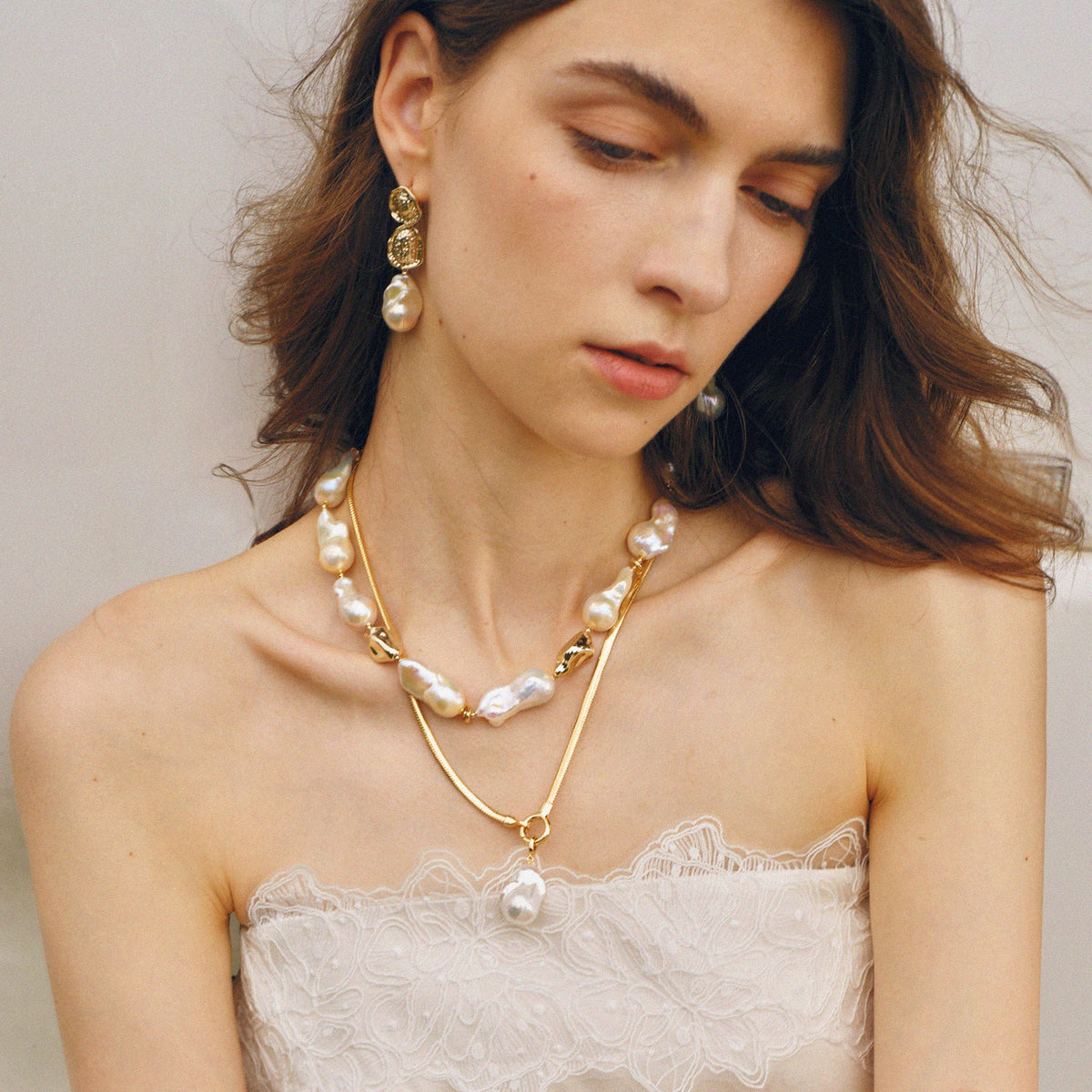 Sea Breeze Baroque Pearl Necklace