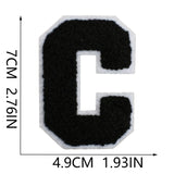 Black Letter Chenille Patch