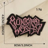 Cartoon English Embroidered Patch