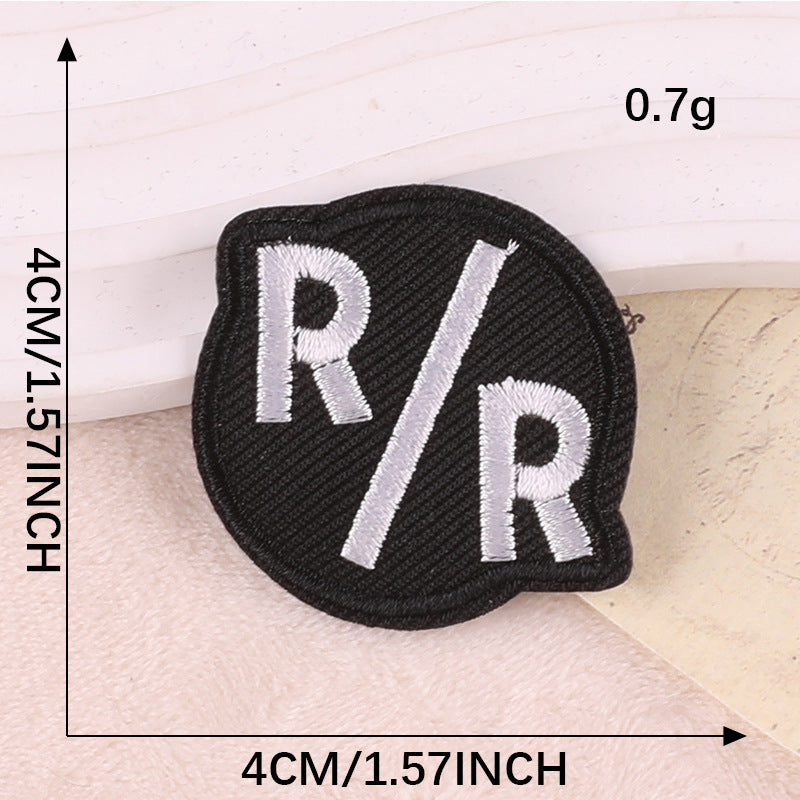 Self-Adhesive English Letter Embroidered Patch
