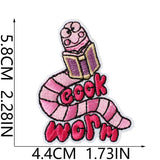 Bookworm Embroidered Patch