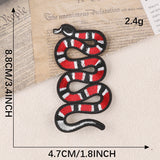 Rose Snake Embroidered Patch