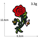 Rose Plum Blossom Embroidered Patch