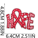 Pink Ribbon Embroidered Patch