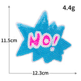 WOW YES NO Sequin Patch