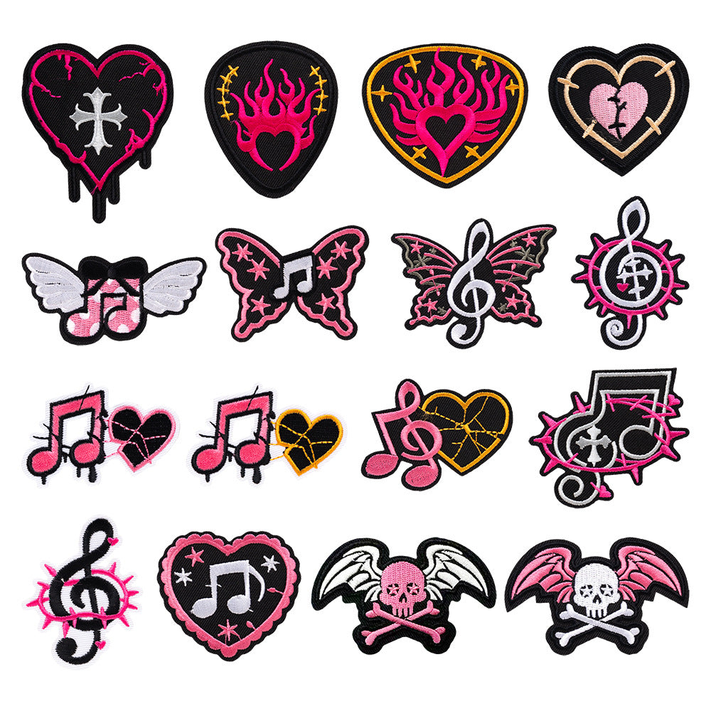 Gothic Music Note Skull Patch