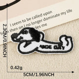 Black and White Animal Embroidered Patch
