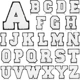 Black Letter Chenille Patch